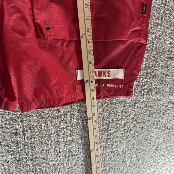 Atlanta Hawks Shorts Mens 2XL XXL Alpha Industries X New Era Rip Stop New Red - Picture 7 of 15